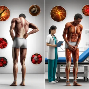 person showing symptoms of rhabdomyolysis.